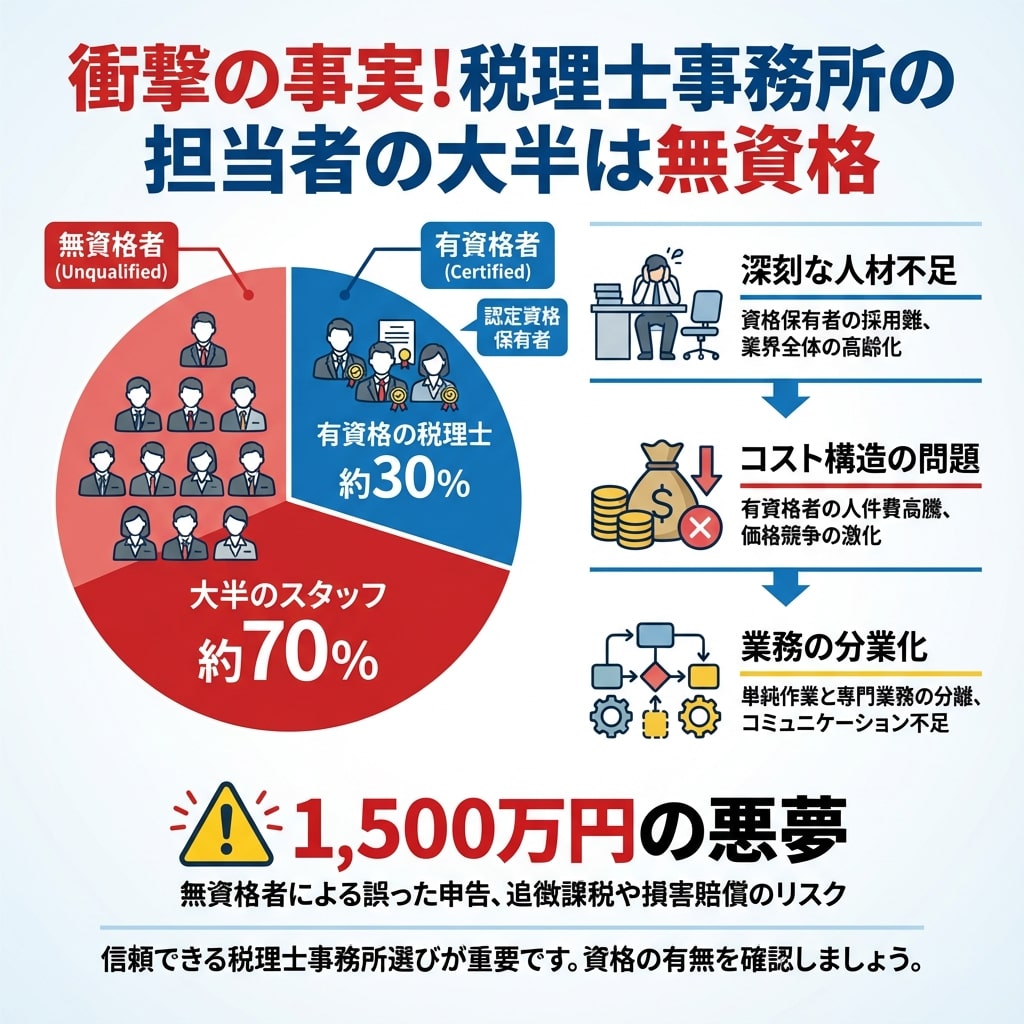 衝撃の事実!税理士事務所の担当者の大半は「無資格」