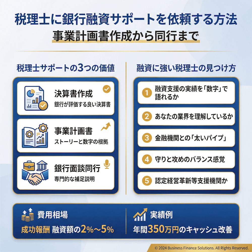 税理士に銀行融資サポートを依頼する方法