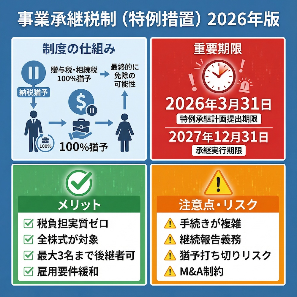 事業承継税制（特別措置）2026版