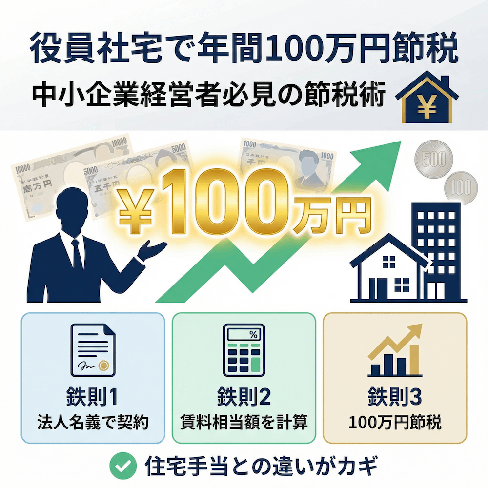 役員社宅で年間100万円節税