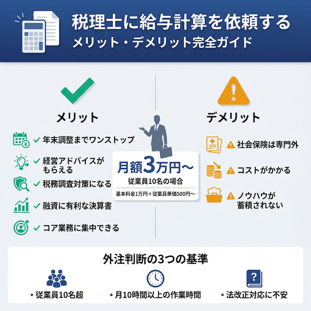 税理士に給与計算を依頼するメリット・デメリット完全ガイド