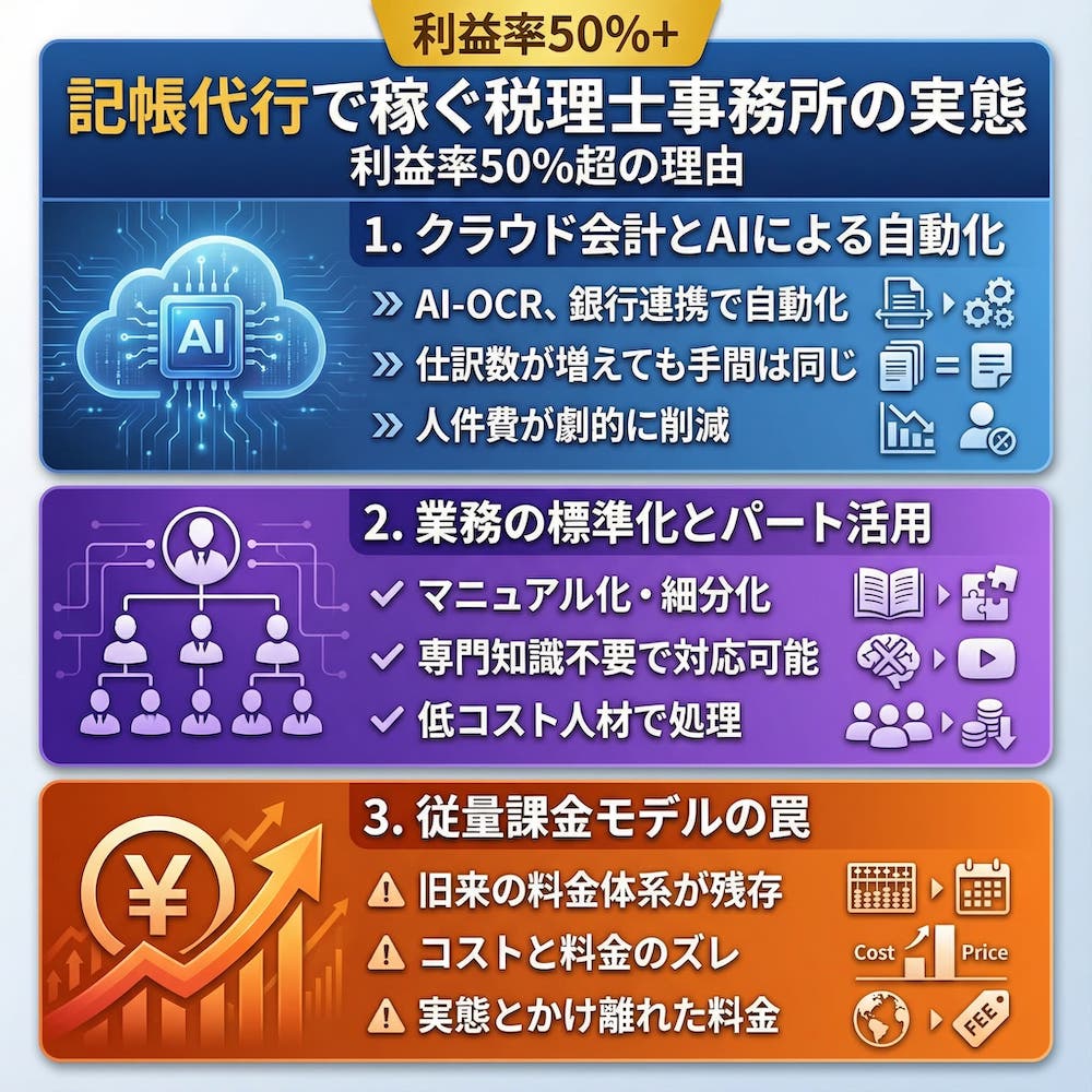 記帳代行で稼ぐ税理士事務所の実態