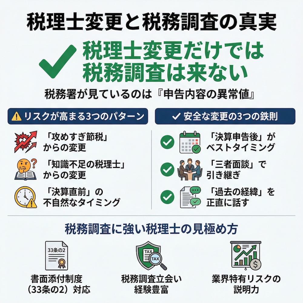 税理士変更と税務調査の真実