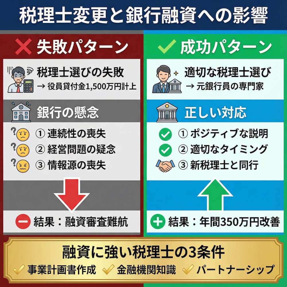 税理士変更と銀行融資への影響