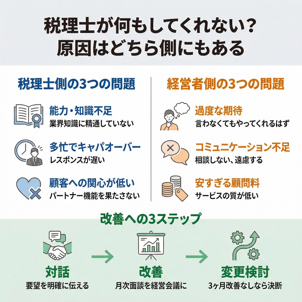 税理士が何もしてくれない？原因はどちら側にもある