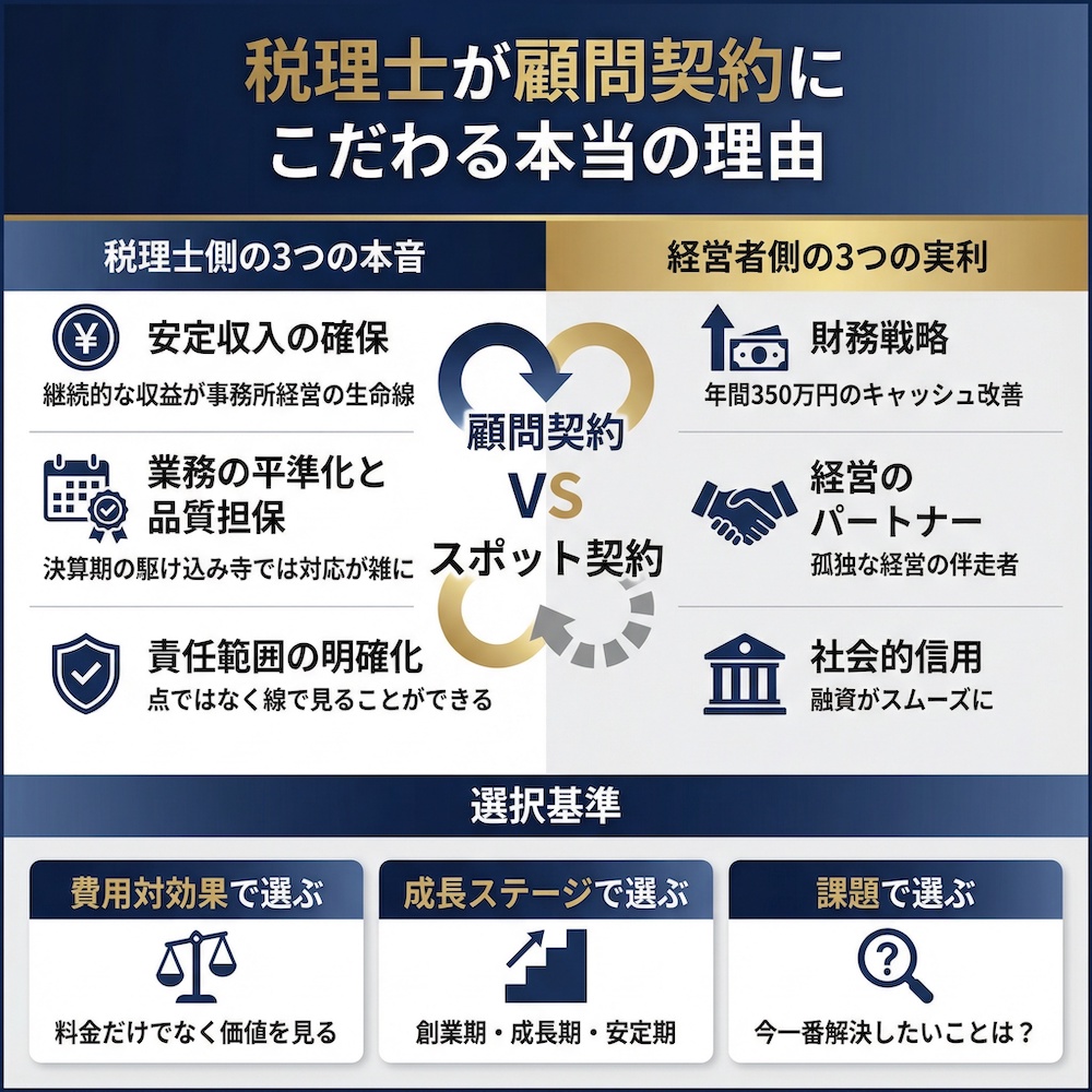 税理士が顧問契約にこだわる本当の理由