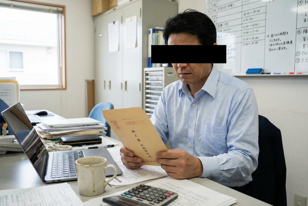 追徴課税の通知を受け取った経営者