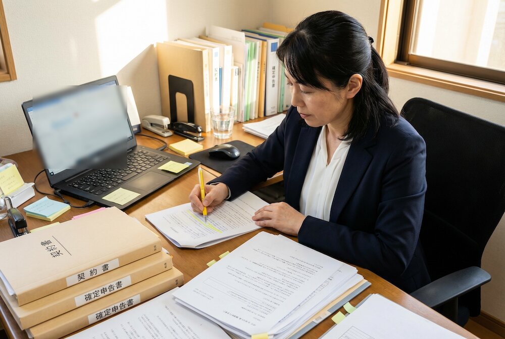 証拠書類を整理・保全する担当者