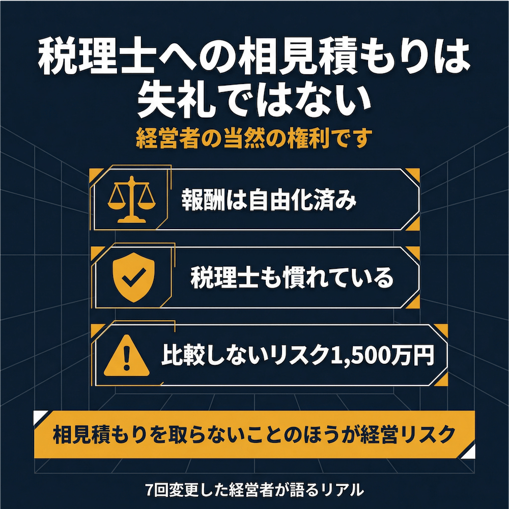 税理士への相見積もりは失礼ではない