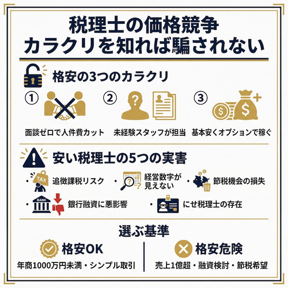 税理士の価格競争 カラクリを知れば騙されない!