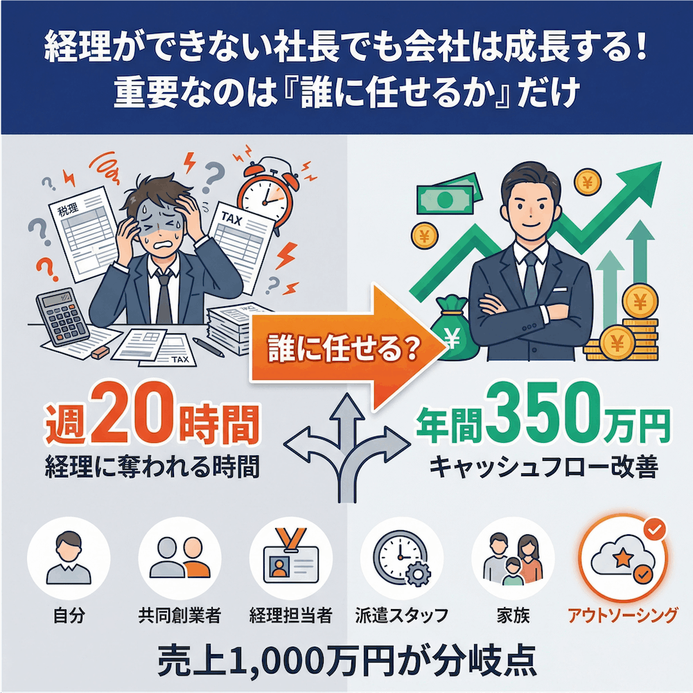 経理ができない社長でも会社は成長する!重要なのは「誰に任せるか」だけ