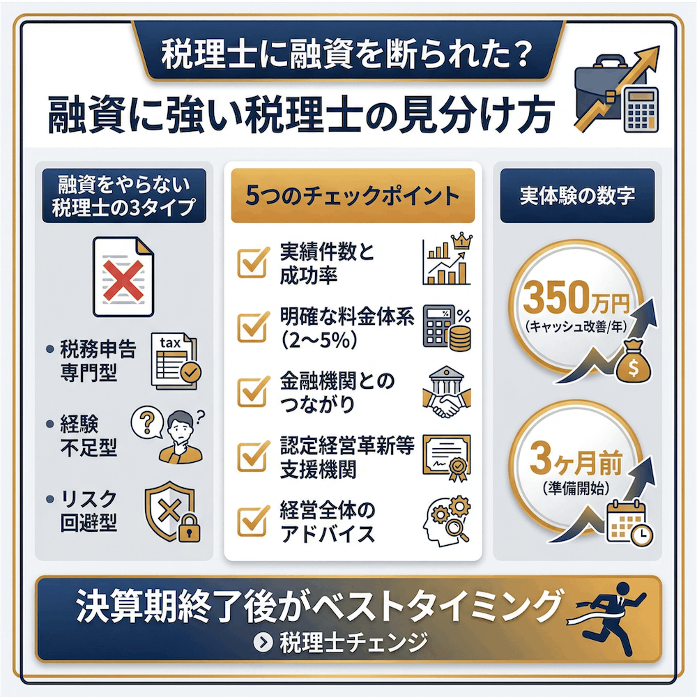 税理士に融資を断られた?融資に強い税理士の見分け方