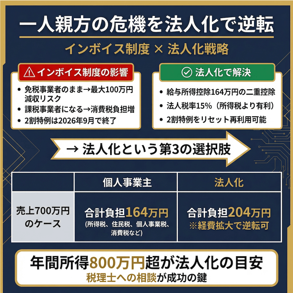 一人親方の危機を法人化で逆転