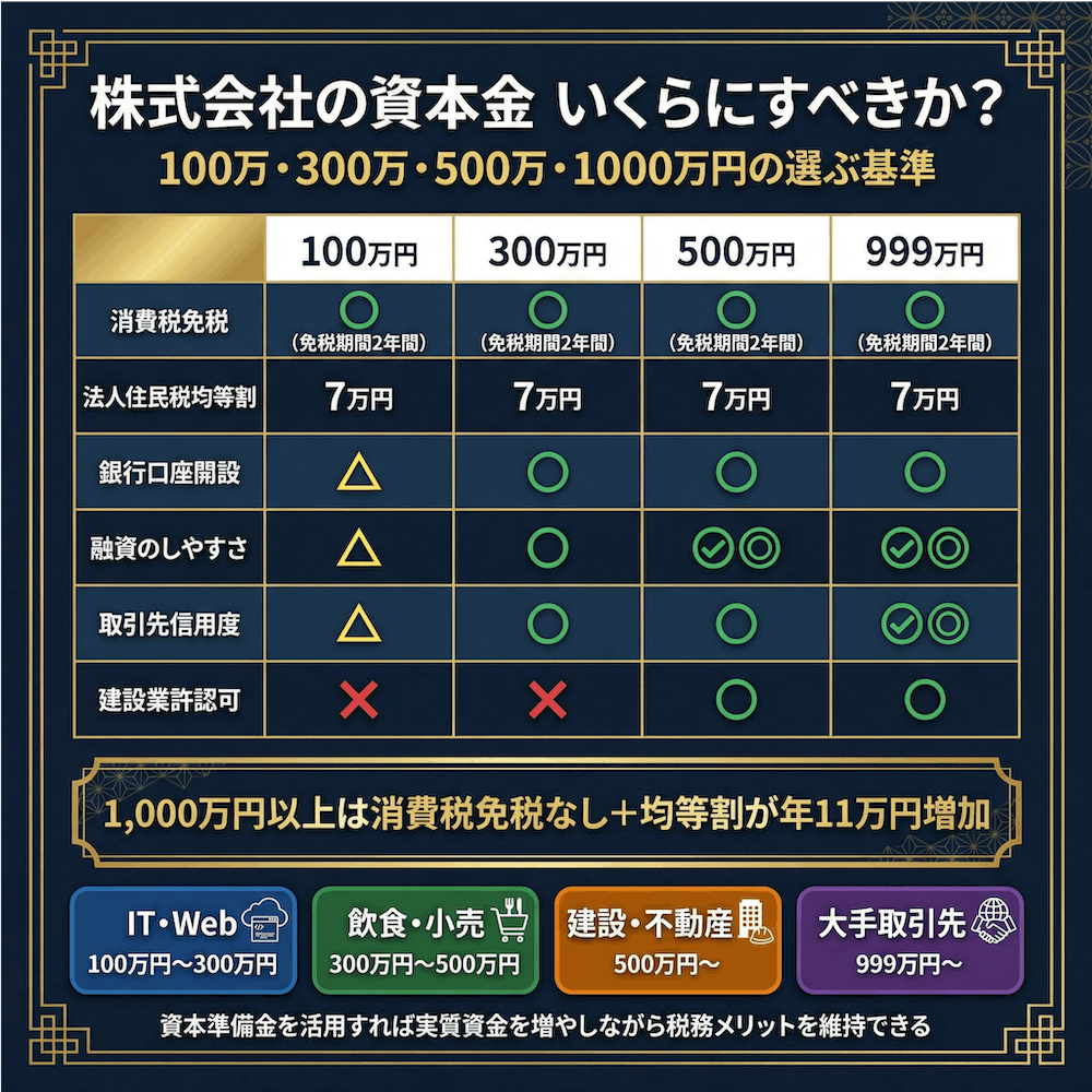 株式会社の資本金 いくらにすべきか？