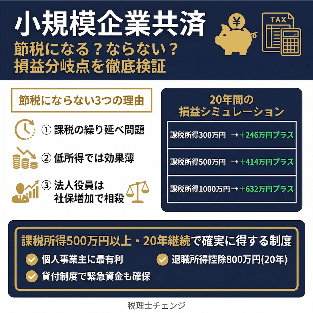 小規模企業共済は節税になる?ならない?