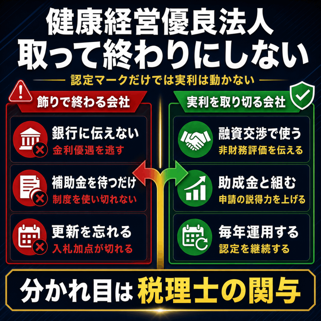 健康経営優良法人を取って終わりにしない