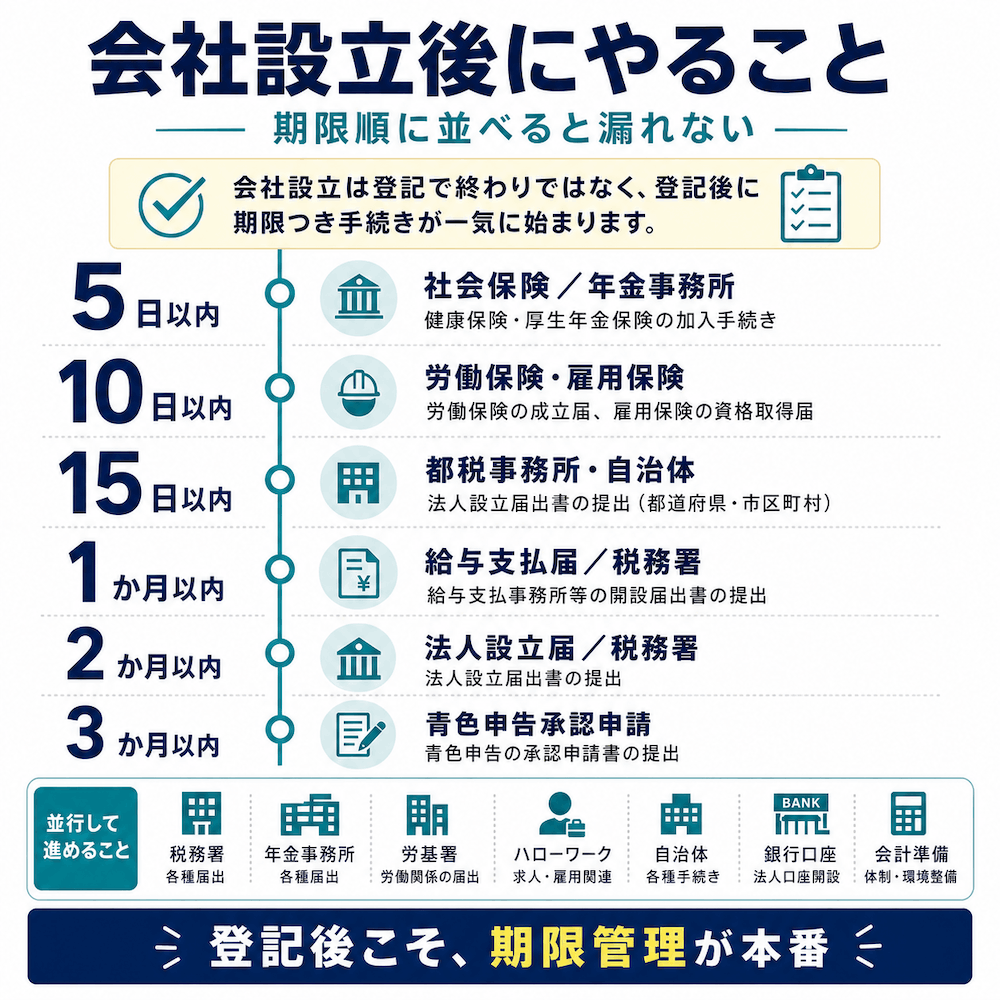 会社設立後にやること