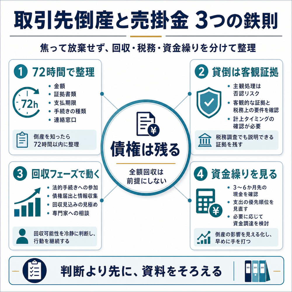 取引先倒産と売掛金 3つの鉄則