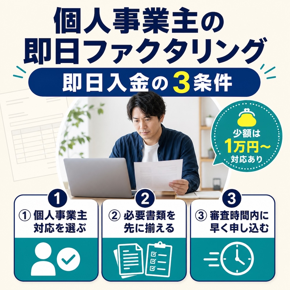 個人事業主の即日ファクタリング