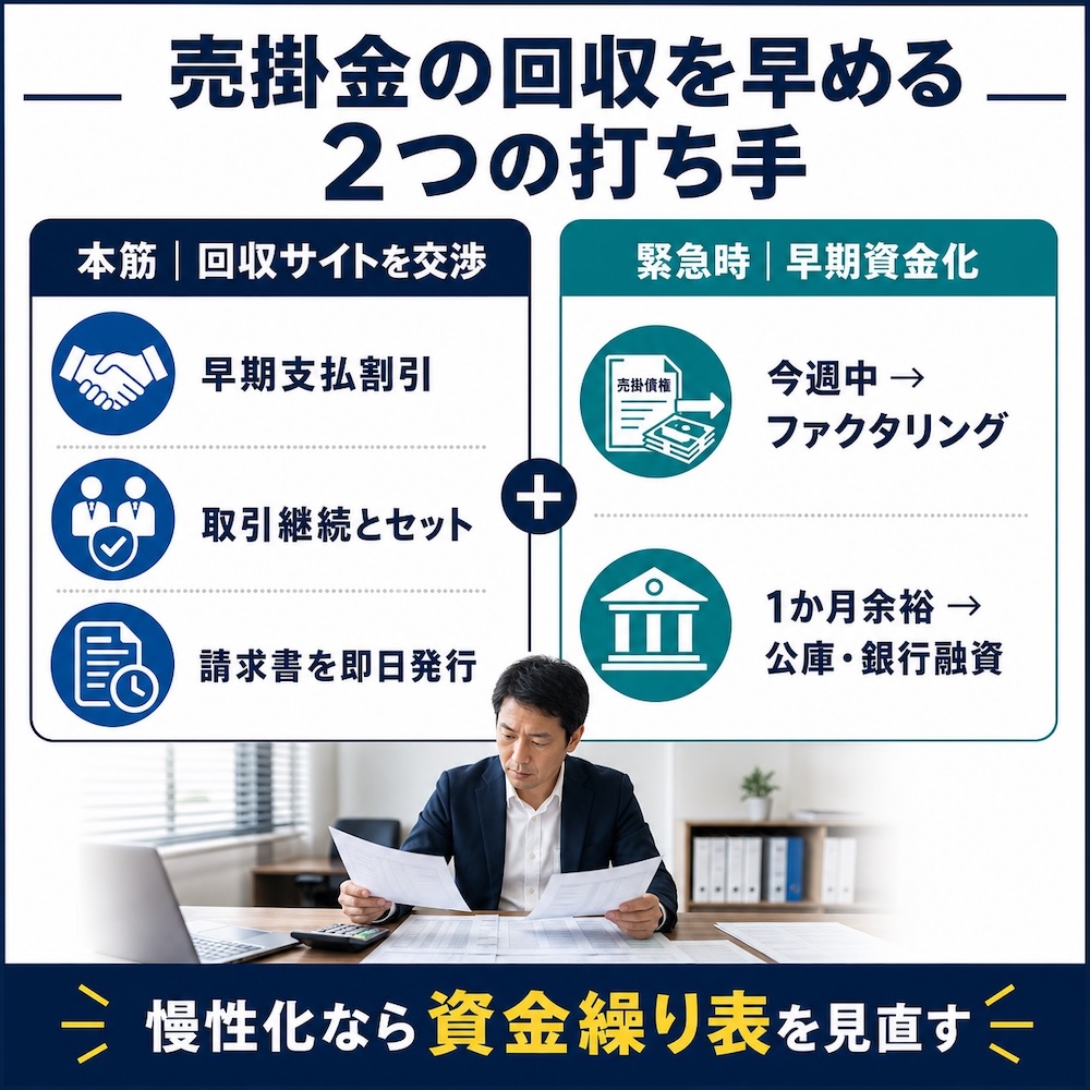 売掛金の回収を早める2つの打ち手
